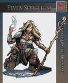 Elven Sorceress with Runes