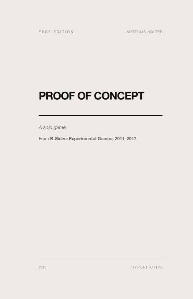 Portada de Proof of Concept