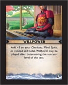 Torg Eternity - Destiny Card - Willpower 7