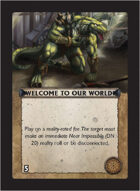 Torg Eternity - Core Earth Cosm Card - Welcome to Our World!