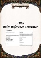 TDE5 Rules Reference Generator