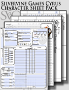 Silvervine Games Cyrus Character Sheet Pack