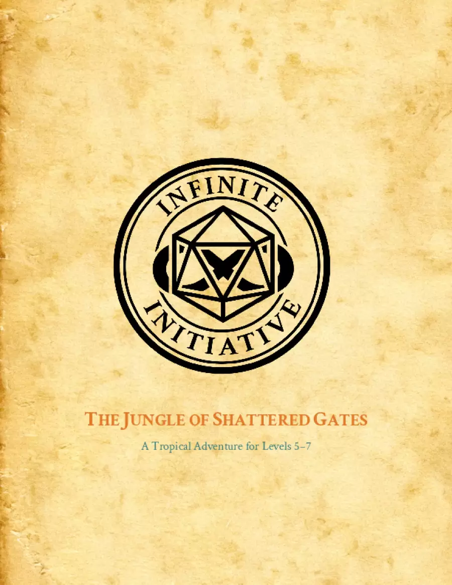 The Jungle of Shattered Gates: A 5e Adventure for Levels 5–7 — publisher cover