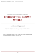Primeval World Settlements