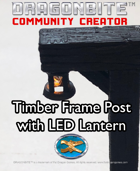 Timberframe Post with LED Lantern