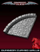 DRAGON TILES: Dungeon Curved Walls