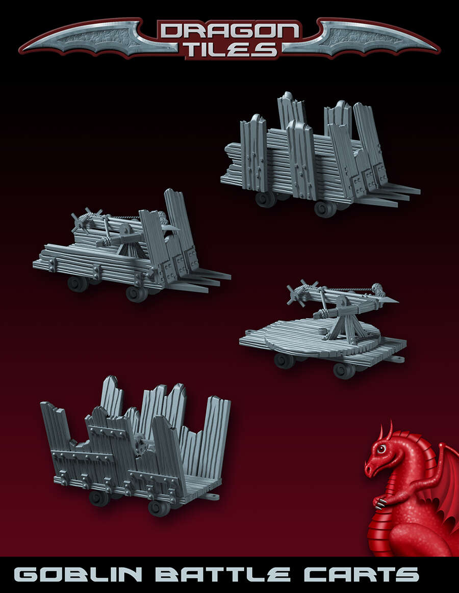 DRAGON TILES: Goblin Battle Carts - Fat Dragon Games | Dragon Tiles |  DriveThruRPG