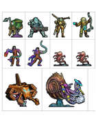 DeepWars - Sunken Citadel Miniature Card Standees - 2 sided