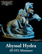 DeepWars - Abyssal Hydra STL - 3D printable miniature