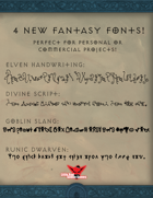 Fantasy Fonts: Elven, Angelic, Goblin, and Dwarven!