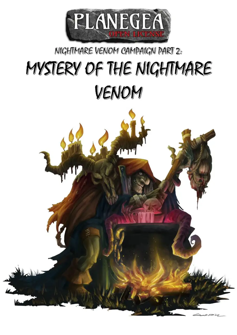 Cover of Mystery of the Nightmare Venom - a Planegea 5e Adventure