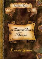 20 Tavern/Inn Menus