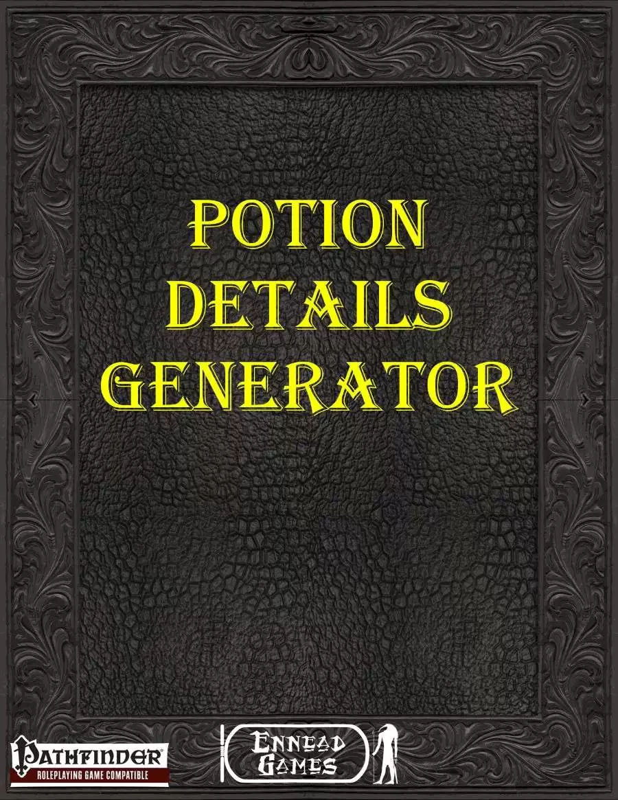 [PFRPG] - Potion Details Generator - Ennead Games | Generators ...