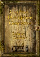 Creature Description Generator Volume 1 - Zombies