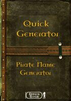 Quick Generator - Pirate Name Generator