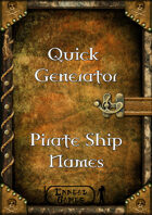 Quick Generator - Pirate Ship Names