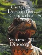 Creature Description Generator Volume 11 - Dinosaurs