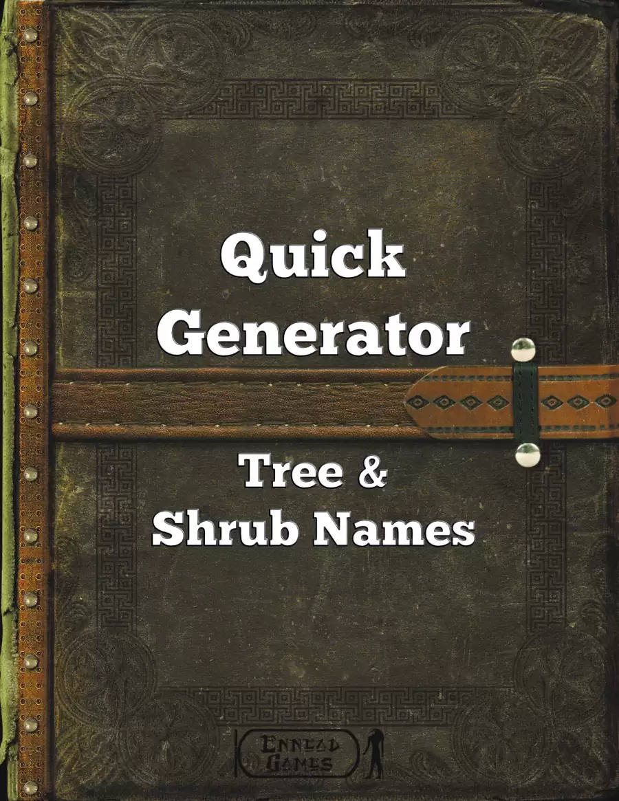 Quick Generator - Tree & Shrub Names - Ennead Games | Quick Gens ...