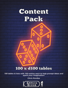 Content Pack 100 x d100 tables
