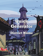 Quick Generator - District Names