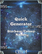 Quick Generator Starbase/Colony Names