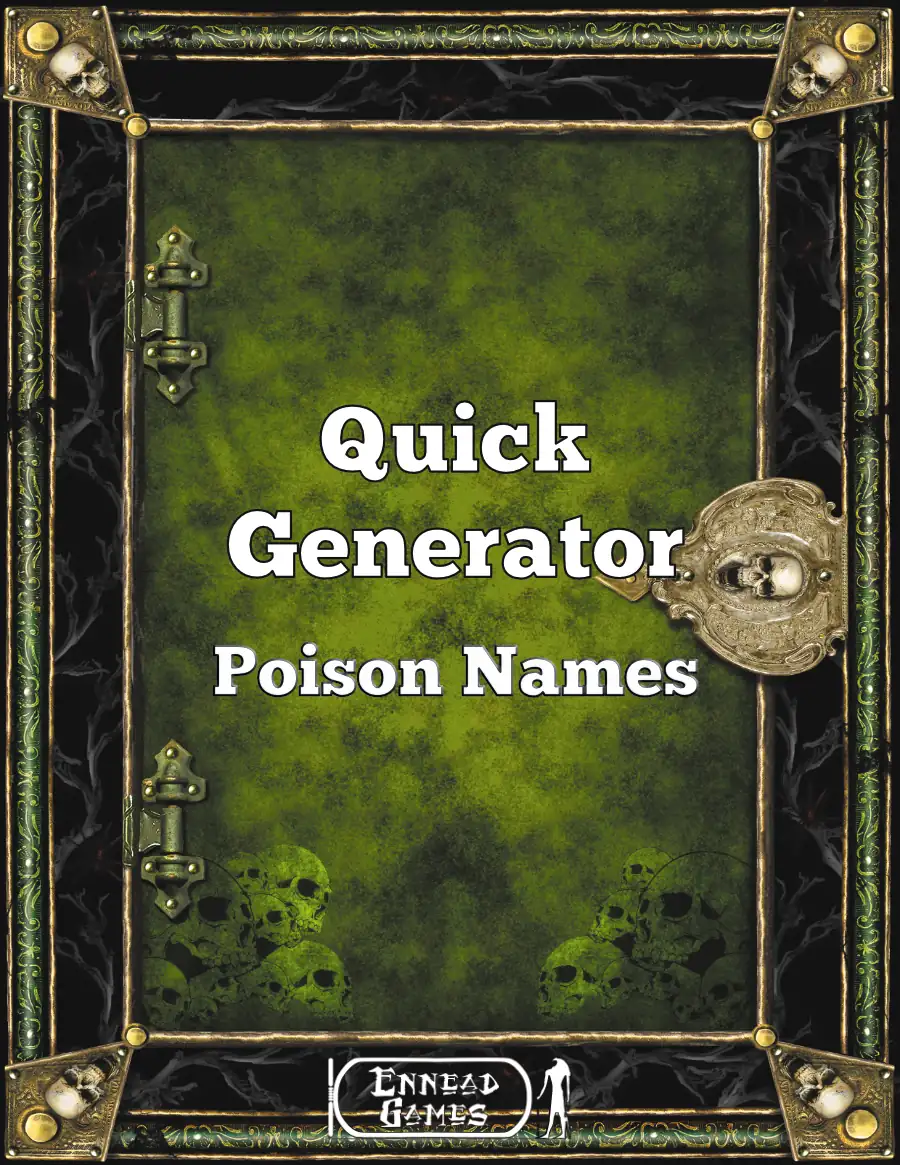 Quick Generator - Poison Names