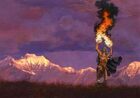 Infinite Images - Stock Illustration - Elemental Fire Shaman v1 - Half Page, RGB 150ppi