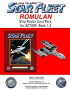 A Call to Arms: Star Fleet Book 1.2: Romulan Ship Roster Card Pack