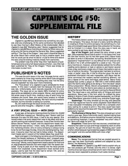 Captain's Log #50 Supplement - Amarillo Design Bureau | Captain's Log ...