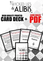 Wicked Lies & Alibis Card Deck + Core Rules PDF