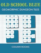 Old School Blue Geomorphic Tiles - Columns