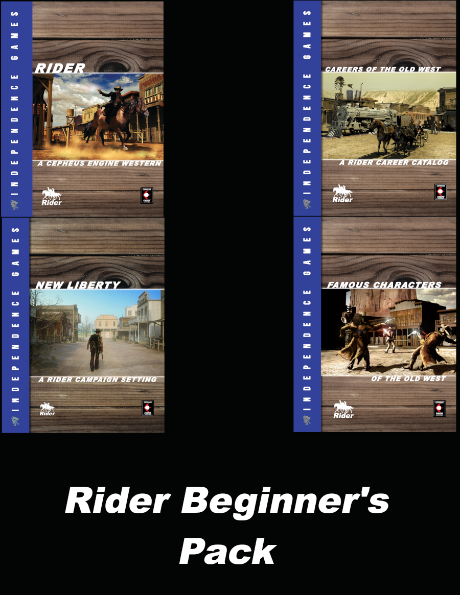Rider Beginner's Pack [BUNDLE] - Independence Games | Rider | DriveThruRPG