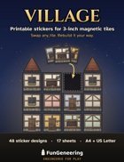 The Peaceful Village: Printable Terrain stickers for 3-inch Magnetic Tiles