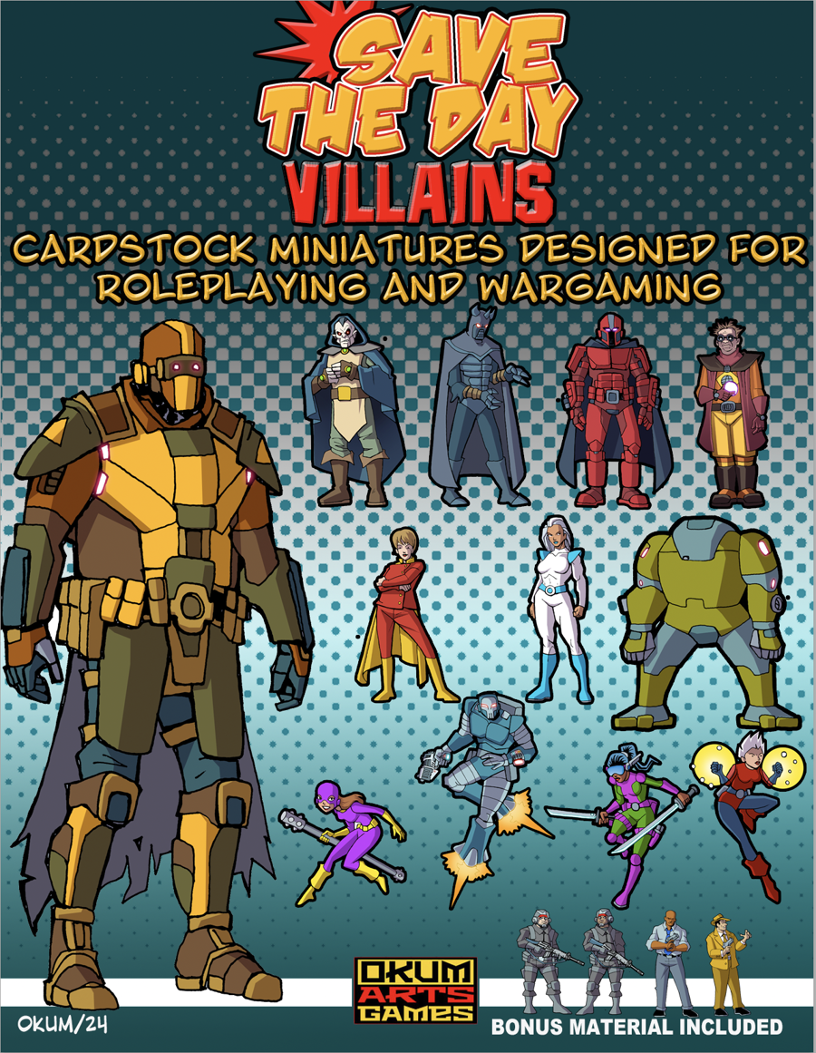 Save The Day: Villains - Okumarts Games | Save the Day | DriveThruRPG