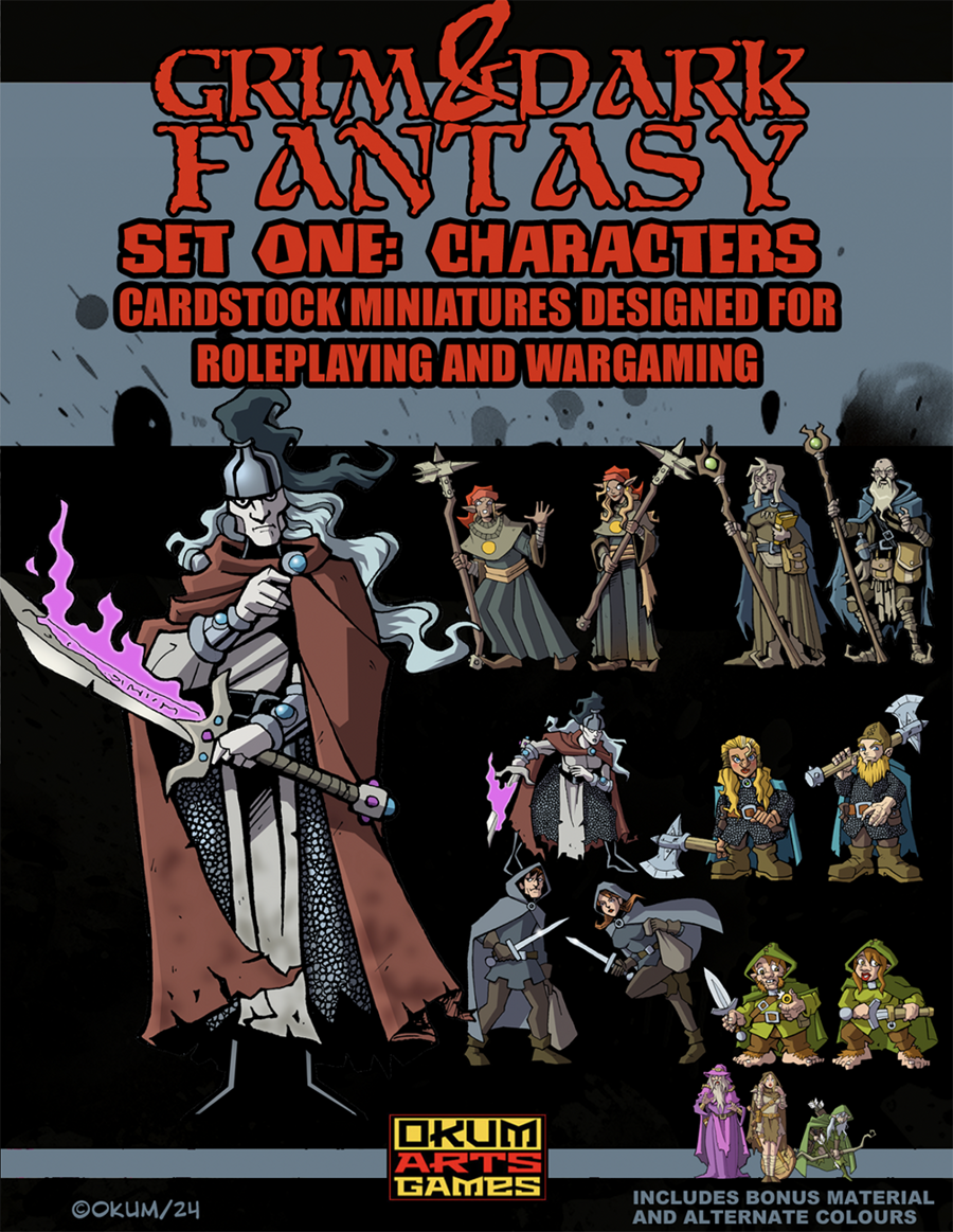 Grim and Dark Fantasy Set One: Characters - Okumarts Games | Grimdark ...