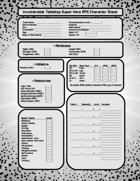 Invulnerable RPG Character Sheet
