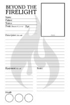 Beyond the Firelight Deluxe: Character Sheet