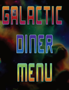 Galactic Diner Menu