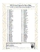 100 Wicked Pirate Ship Names