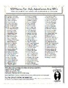 100 Names For Male Adventurers And NPCs