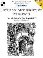 Civilian Authority of Brinston aka All About City Guards and Police