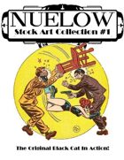 NUELOW Stock Art Collection #1: The Original Black Cat in Action!