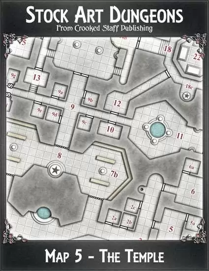 Stock Art Dungeons - Map 5 - The Temple - Crooked Staff Publishing ...