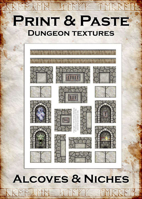 Print & Paste Dungeon textures: Alcoves & Niches