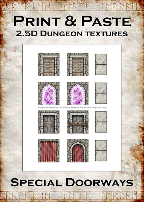 Print &amp; Paste Dungeon textures: Special Doorways - Crooked Staff ...