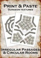 Print & Paste Dungeon textures: Irregular Passages & Circular Rooms