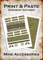 Print & Paste Dungeon textures: Mine Accessories