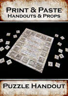 Print & Paste Handouts and Props : Puzzle Handout