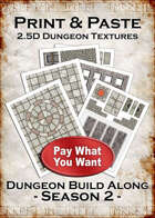 Print & Paste Dungeon textures: Build Along Season 2