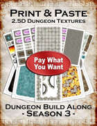 Print & Paste Dungeon textures: Build Along Season 3